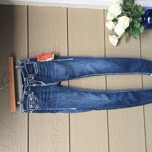 True Religion super stretch skinny jeans dark wash 25 new nwt